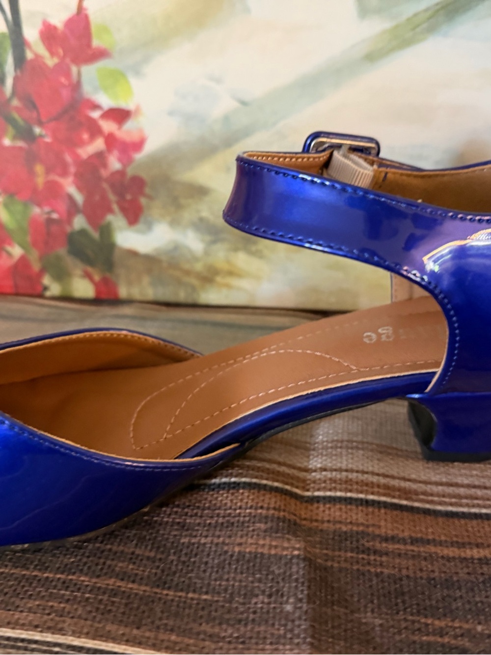 Enelauge Blue Patent Ankle-Strap Sandals size 43 or 11 US - Picture 2 of 11